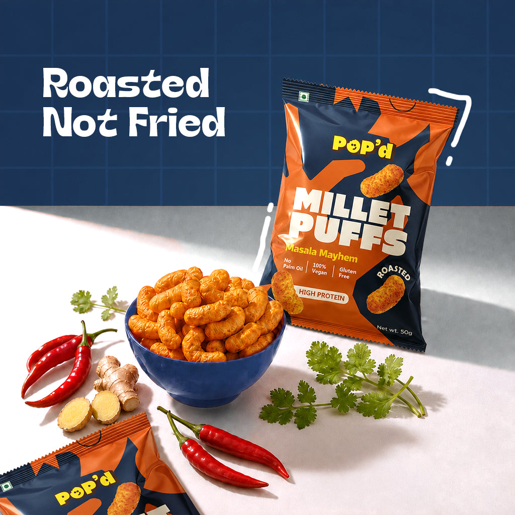 MILLET PUFFS – MASALA MAYHEM (PACK OF 5)