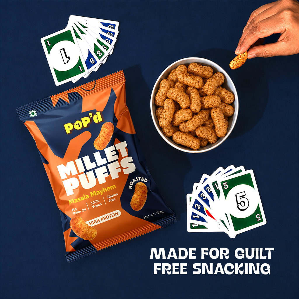 MILLET PUFFS – MASALA MAYHEM (PACK OF 5)