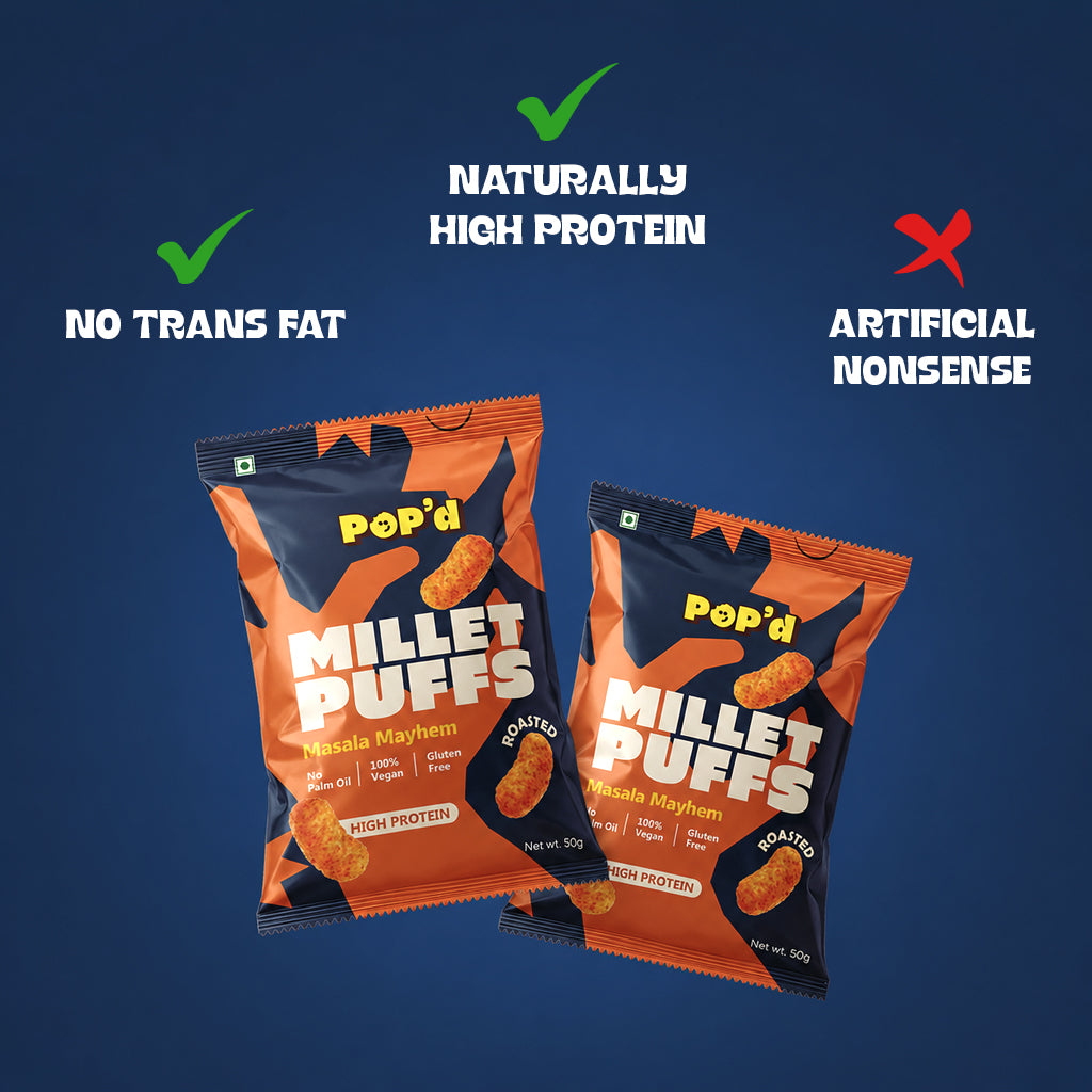 MILLET PUFFS – MASALA MAYHEM (PACK OF 5)