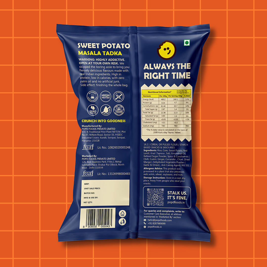 SWEET POTATO CHIPS – MASALA TADKA(PACK OF 5)